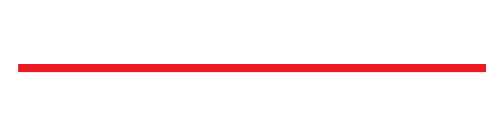 Meridian Care Remedial Massage white logo with red underline